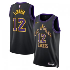 Muške NBA Dres Los Angeles Lakers Jake Laravia Nike 2025-26 City Edition Crno Swingman